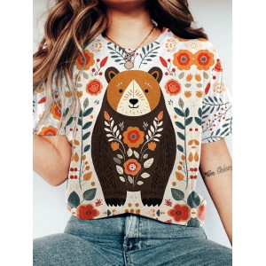 Respect The Locals Bear Art Print Women's T-shirt