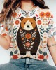 Respect The Locals Bear Art Print Women's T-shirt Respect The Locals Bear Art Print Women's T-shirt