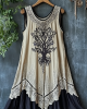 Women's Vintage Tribal Viking Tree Of Life Lace Panel Dress Women's Vintage Tribal Viking Tree Of Life Lace Panel Dress