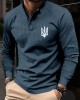 Men's I Santd With Ukr Logo Print Polo Shirt