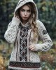 Viking Valknut Embroidered Retro Jacquard Cozy Hooded Sweater Viking Valknut Embroidered Retro Jacquard Cozy Hooded Sweater