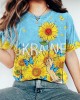 Ukrainian Sunflower Print Women's T-shirt Ukrainian Sunflower Print Women's T-shirt