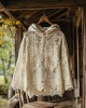 Women's Retro Floral Lace Embroidery Patchwork Art Hoodie