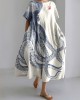 Japanese Art Octopus And Crab Print Casual Art Linen Blend Maxi Dress Japanese Art Octopus And Crab Print Casual Art Linen Blend Maxi Dress