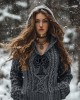 Women's Viking Tribal Runes Life Of Tree Chunky Knit Hooded Sweater Women's Viking Tribal Runes Life Of Tree Chunky Knit Hooded Sweater