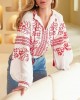 Women's Casual Ukrainian Ethnic Embroidered Long Sleeve Shirt Women's Casual Ukrainian Ethnic Embroidered Long Sleeve Shirt