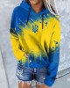 Women's Stand With Ukraine Contrasting Colors Hoodies