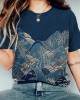Mountains & Waves Landscape Japanese Art Vintage T Shirt