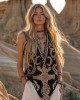 Women's Viking Tribal With Celtic Knot Pattern Art Linen Sleeveless Top Women's Viking Tribal With Celtic Knot Pattern Art Linen Sleeveless Top