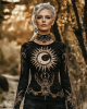 Retro Mystical Moon Print Basic T-shirt Retro Mystical Moon Print Basic T-shirt