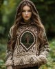 Women's Viking Style Tree Of Life Cozy Chunky Hooded Sweater