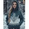 Gradient Totem Pattern Women's Hooded Sweater