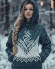 Gradient Totem Pattern Women's Hooded Sweater Gradient Totem Pattern Women's Hooded Sweater