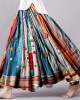 Vintage Bohemian Colorful Textile Linen Skirt