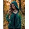 Irish Forest Gradient Celtic Cozy Hooded Cardigan