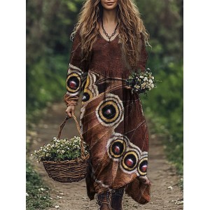 Forest Butterfly Wings Art Flowy Linen Blend Maxi Dress