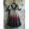 Bohemian Viking Tribal Celtic Knot Gradient Embroidery Art Linen Round Neck Midi Dress