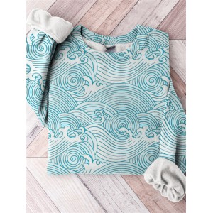 Sea Waves Japanese Art Comfy Sweatshirt