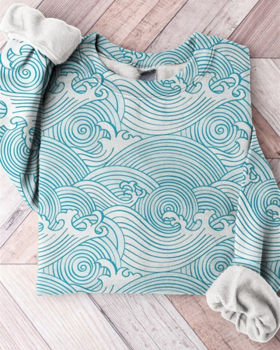 Sea Waves Japanese Art Comfy Sweatshirt Sea Waves Japanese Art Comfy Sweatshirt