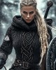 Women's Viking Warrior Jacquard Celtic Knit Hoodie Women's Viking Warrior Jacquard Celtic Knit Hoodie