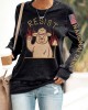 Women's Protect Our National Parks Print Round Neck Sweatshirt Women's Protect Our National Parks Print Round Neck Sweatshirt
