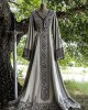 Vintage Viking Pattern V Neck Casual Maxi Dress