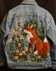 Respect The Locals Fox Floral Embroidered Denim Jacket Respect The Locals Fox Floral Embroidered Denim Jacket