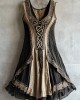 Viking Tribal Celtic Knot Lace Art Linen Tank Dress Viking Tribal Celtic Knot Lace Art Linen Tank Dress