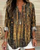 Vintage Gilt Geometric V-Neck Shirt Vintage Gilt Geometric V-Neck Shirt
