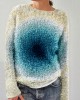 Ocean Inspired Embroidery Pattern Cozy Sweater Ocean Inspired Embroidery Pattern Cozy Sweater