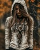 Women's Tribal Viking Tree Of Life Totem Casual Hoodie