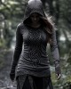 Women's Viking Jacquard Celtic Knot Art Hooded Women's Viking Jacquard Celtic Knot Art Hooded
