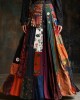Bohemian Style Colorful Patchwork Ethnic Print Skirt Bohemian Style Colorful Patchwork Ethnic Print Skirt