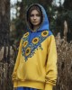 Sunflower Embroidery Printed Women's Hooded Sweatshirt Sunflower Embroidery Printed Women's Hooded Sweatshirt
