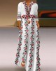 Ukraine Embroidered Art V-neck Maxi Dress Ukraine Embroidered Art V-neck Maxi Dress