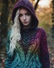 Mystical Gradient Celtic Vines Chunky Hooded Sweater