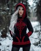 Women's Viking Celtic Jacquard Cozy Knit Hooded Sweater Women's Viking Celtic Jacquard Cozy Knit Hooded Sweater