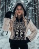 Women's Viking Tree Of Life Jacquard Cozy Chunky Knit Hooded Sweater Women's Viking Tree Of Life Jacquard Cozy Chunky Knit Hooded Sweater