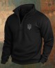 Men's Ukraine Trident Print Zip Sweatshirt Men's Ukraine Trident Print Zip Sweatshirt