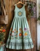 Vintage Boho Colorful Floral Embroidered Art Linen Tank Dress Vintage Boho Colorful Floral Embroidered Art Linen Tank Dress