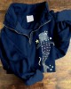 Whale Shark Embroidered Zip Up Comfy Sweatshirt Whale Shark Embroidered Zip Up Comfy Sweatshirt