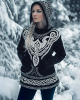 Women's Viking Tribal Celtic Chunky Knit Hooded Sweater Women's Viking Tribal Celtic Chunky Knit Hooded Sweater
