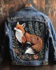 Respect The Locals Forest Fox Embroidered Denim Jacket Respect The Locals Forest Fox Embroidered Denim Jacket