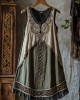 Tribal Viking Celtic Knot Lace Art Linen Tank Dress Tribal Viking Celtic Knot Lace Art Linen Tank Dress