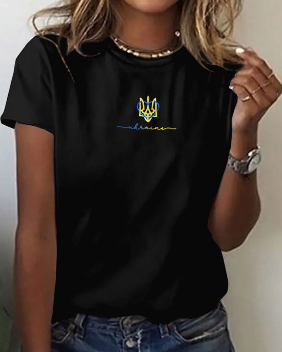 Women's Ukraine Love Art Short Sleeve T-shirt Women's Ukraine Love Art Short Sleeve T-shirt