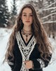 Women's Viking Style Celtic Knot V Neck Knitted Sweater Women's Viking Style Celtic Knot V Neck Knitted Sweater