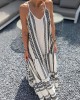 Vintage Geometric Color Block Bohemian Patchwork Sleeveless Colorful Dress Vintage Geometric Color Block Bohemian Patchwork Sleeveless Colorful Dress