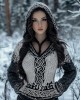 Women's Celtic Knot Jacquard Cozy Knit Hooded Sweater Women's Celtic Knot Jacquard Cozy Knit Hooded Sweater