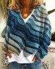Beach Sea Waves Inspired Knit Art Cozy Cardigan Beach Sea Waves Inspired Knit Art Cozy Cardigan