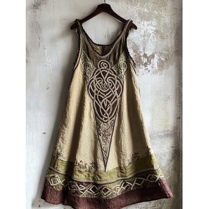 Vintage Viking Gradient Linen Tank Dress